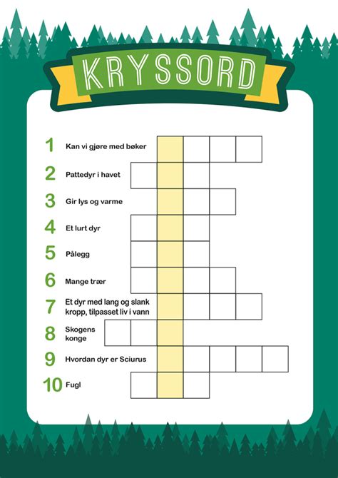kare kryssord|Kårer i kryssord.